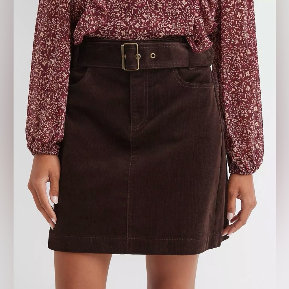 ‼️Final price- NWT Loft Brushed Corduroy Belted Mini Skirt